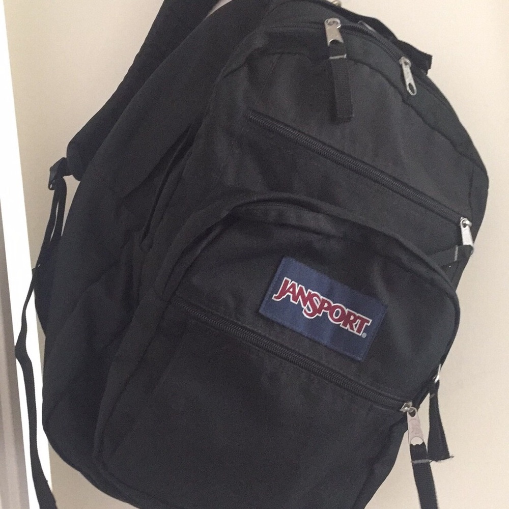 Large black student backpack